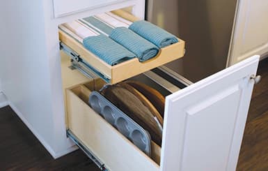 Double pantry pull-out shelf system